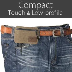 남성용 디오드리오 벨트 지퍼 파우치 여성용 컴팩트 EDC YKK 방지 소매치기 안전 지갑 여행용 등산용 허리