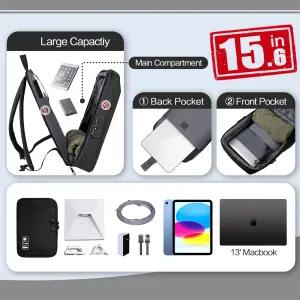 스타링크 미니용 HFLZBRO 가방 - 접시 및 모든 액세서리용 보관 케이스 방지 방수 백팩(블랙)