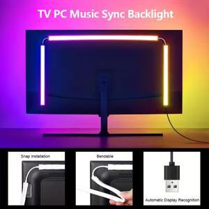 스마트 앰비언트 TV 백라이트 USB PC LED 스트립 24 27 32 34 인치 모니터 화면 DIY 게임 분위기 장식 램프