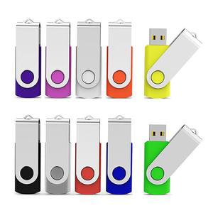 [미국배송] AIIVE 10피스 32GB USB 플래시 드라이브 10팩 2.0 메모리 스틱 엄지 드라이브(혼합 색상: 블랙 블루 레드 그린 오렌지 화이트 옐로우 핑크 퍼플 실버)