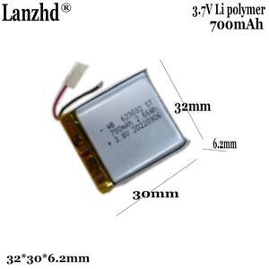 LED 조명용 623032 폴리머 리튬 배터리 3.8V Mp3 GPS 스마트 워치 스피커 700mAh 603030