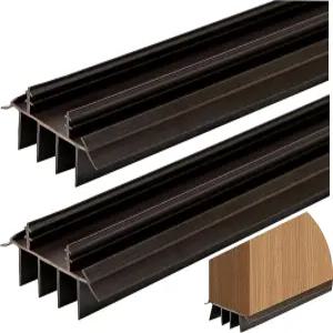 [2팩] 비닐 핀이 있는 36인치 외부 도어 스윕 ？ 언더 웨더 스트리핑 씰 전면 폭풍 스크린 및 차고 도어용