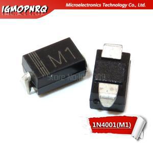 100PCS 1N4001 M1 M4 M7 FR107 RS1M HER108 SF18 ES1J DO-214AC SMA 정류기 다이오드