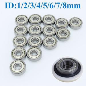 소형 볼 베어링 4x7x2.5 4x10x4 5x9x3 6x12x4 608ZZ 롤러 RC 자동차 자전거 스케이트 보드 휠