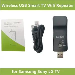 300Mbps 무선 USB 스마트 TV Wifi 리피터 어댑터 스틱 삼성 소니 LG 용 범용 이더넷 네트워크