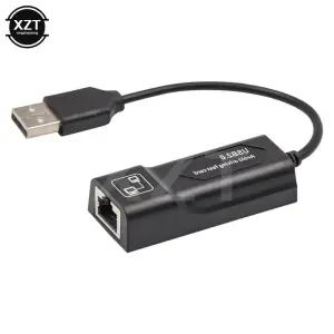 외부 USB 2.0 네트워크 카드 미니 USB-RJ45 이더넷 Lan 어댑터 케이블 10/100Mbps Win 7 8 10 XP Mac PC
