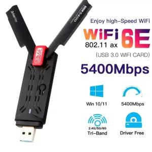 AX5400 Adaptador Wifi 6E Usb 3.0 어댑터 5Ghz/2.4G/6G Antena Wi fi 6 AX1800 Para 802.11AX PC 이더넷