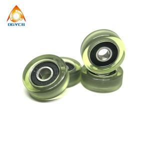 1pcs 8x30x11 폴리우레탄 코팅 베어링 롤러 PU60830-11 PU608 고무 덮여 풀리 8x30x11 직경 30mm 보어 8mm