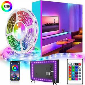 RGB LED 스트립 라이트 앱 음악 동기화 USB 5V 조명 루체스 다이오드 플렉시블 리본 테이프 TV 방 파티 장