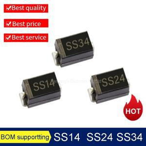 50개/몫 SS14 SMA 1N5819 SR240 1N5822 DO-214AC 다이오드 칩 숏 키 정류기 SMD New