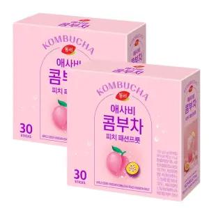 동서 애사비 콤부차 피치 패션프룻 30T x 2개