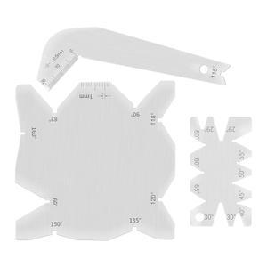 스테인리스 118도 드릴 각도 게이지 3PCS 세트 연마기용 가죽 백 포함 목공 정밀 측정 도구