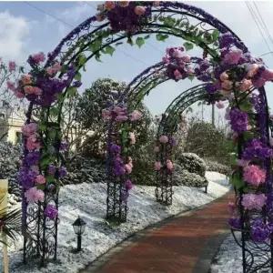 포도나무 화단조경 철문 게이트 브래킷 조경 울타리