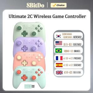 8BitDo Ultimate 2C 무선 게임 컨트롤러 PC Windows 10 11 Steam Deck Raspberry Pi Android용 홀 효과 게