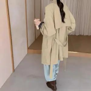 루타꽁몰 여친 하프 가을 트렌치 코트 슬림핏 차이나 HO3