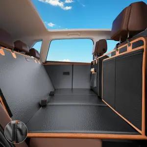 뒷좌석용 퍼타임 도그 카시트 커버 하드 바텀이 장착된 업그레이드된 PU 가죽 뒷좌석 익스텐더 400LBS 방수