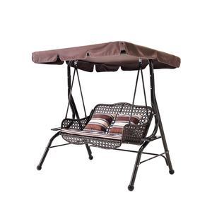 3인 스윙체어 야외 와인 스윙 수영장 쿠션 흔들의자 캐노피 안뜰 조명 캠핑장