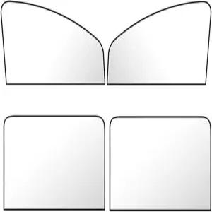 Titgoes 4 PCS 자동차 창문 선섀도 라이트 블록 프라이버시 커튼 사이드 윈도우 선 열 보호 커버 트럭