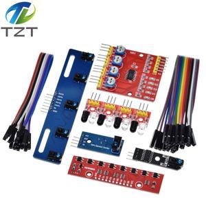 호환상품 14 5 8 채널 TCRT5000 IR 광전 스위치 배리어 라인 트랙 모듈 DIY 용 적외선 장애물 회피 감지