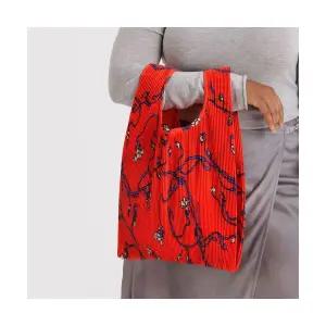 매장정품 BAGGU 플리츠백 레드 스냅드래곤