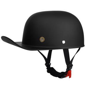 QICHAO 유니 블랙 하프 오토바이 헬멧, 초퍼 모프 스쿠터 오토바이 전기용 DOT 승인