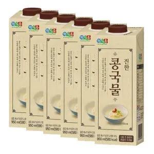 정식품 진한 콩국물 콩물 콩국수 대용량 950ml 6팩 GST