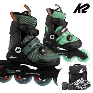 [케이투스케이트]K2 인라인 스케이트 에디 루미 보아+가방+헬멧+보호대 아동 어린이 인라인 아동용 신발...