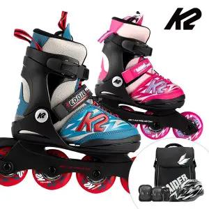 [케이투스케이트]K2 인라인 스케이트 에디 루미 프로+가방+헬멧+보호대 아동 어린이인라인 아동용 신발...