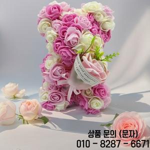 1조각 인공 장미 곰 손 코사지 생일 선물 발렌타인 데이 결혼식 어머니의 날