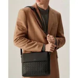 [백화점 정품] 닥스 DAKS 25SS [GRID Ⅱ]블랙 그리드패턴 소가죽 크로스백 DBBA4F263