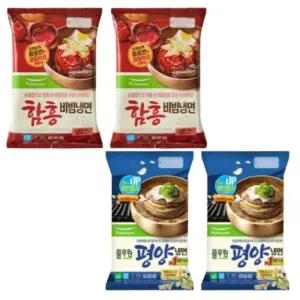함흥냉면(460gx2개)+평양냉면(846gx2개) 풀무원 k푸드 시원한 감칠맛 간편조리 쟁여템