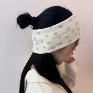 |KMA8611|여성용 꽃무늬 골지 와이드 니트 헤어밴드