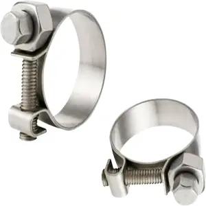 NITRO4X4 스테인리스 스틸 연료 인젝터 호스 클램프 세트 - 2팩 조절식 라인 클램프(7/16~1/2인치 11~13mm)