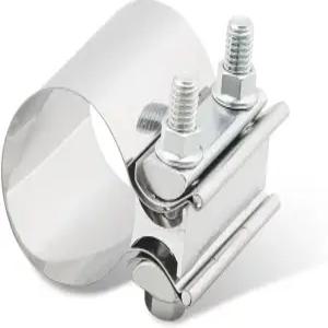 배기 클램프 파이프 2.0인치 버트 조인트 스테인리스 스틸 밴드 범용 자동차 액세서리 확장 교체(2인치)