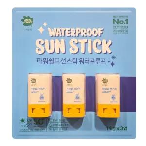 그린핑거 파워쉴드 선스틱 워터프루프 14g X 3개입 SPF50+ 코스트코