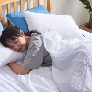 시어서커 홑이불 화이트 냉장고이불 면 간절기 홑겹이불 시어서커