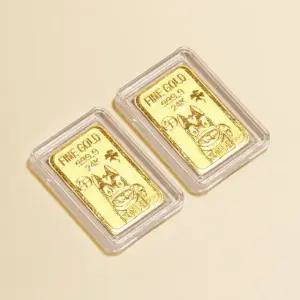 [골드퀸즈] 24K 순금 행운 말 골드바 2개