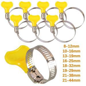 조정 가능 스테인레스 스틸 클램프 트위스트 패스너 튜브 파이프 클립 웜 운전 자동차 연료 오일 워터 호스