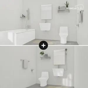 데일리 라이트그레이 거실욕실+소형욕실 리모델링