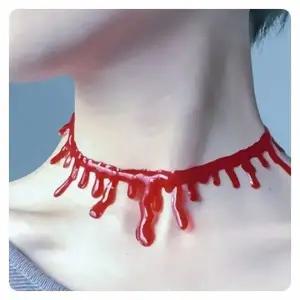 할로윈 피 모형 목걸이