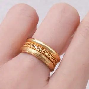 여자 순금 반지 디자인 3개세트 [엥게이지+로레뜨 물고기] 세쌍지