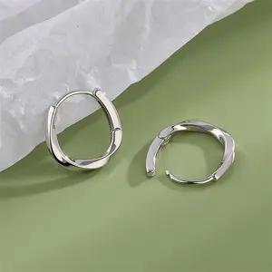 귀걸이 모던 슬림 원터치 링 후프 BCE002