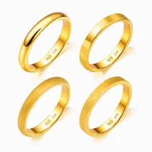 [한국금다이아몬드] 순금 반지 유광 무광 평 엥게이지 24K 4g 4종 택 1