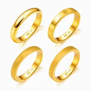 [한국금다이아몬드] 순금 반지 유광 무광 평 엥게이지 24K 5g 4종 택 1