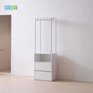 엘린 미드센츄리 600 3단서랍형 긴행거 옷장