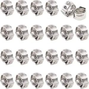 Swpeet 35Pcs 10.312.8mm 스테인리스 스틸 싱글 이어 호스 클램프 모음 키트 자동차 가전 제품 라인에