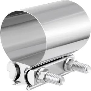 GaRhomxy 2.5 배기 클램프 304 스테인리스 스틸 헤비 듀티 랩 조인트 밴드 머플러 촉매 변환기 파이프1팩에