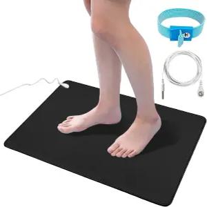 한 접지 에너지를 위한 환연 매트 키트 손목 밴드와 15피트 코드로 수면을 패드 수면 개선 및 불안 감소를