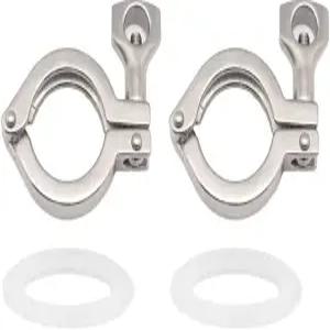 베두안 2인치 위생 트라이 클램프 304 스테인리스 스틸 싱글 핀 헤비 듀티 클로버페룰 TC용 윙 너트 포함