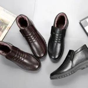 [에이치플러스몰]패션구두 방한화 털구두 가죽 남성 방